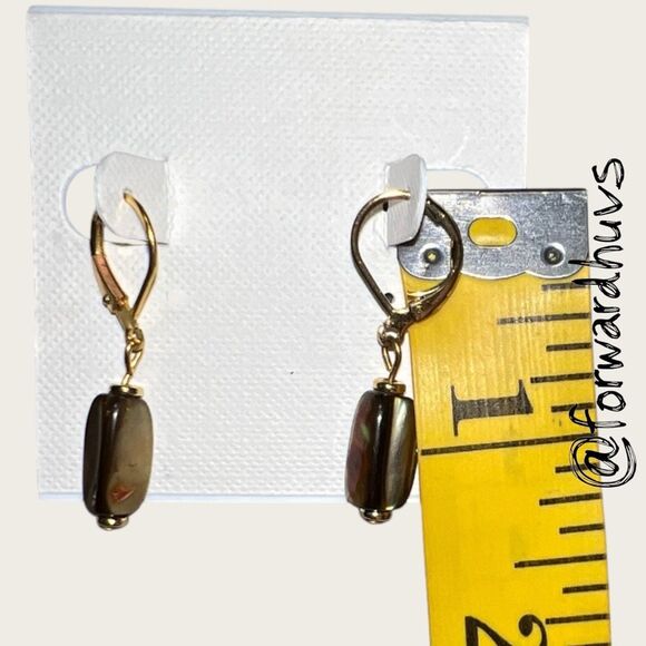 Bundle Sale 3 for $15 | Gold-Tone Leverbacks – Glossy Bead Drops - Picture 4 of 7